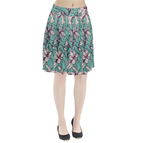 Vintage Floral Pattern Pleated Skirt from ArtsNow.com