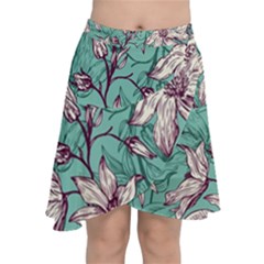 Chiffon Wrap Front Skirt 
