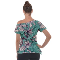 Off Shoulder Tie-Up T-Shirt 