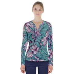 V-Neck Long Sleeve Top 