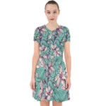 Vintage Floral Pattern Adorable in Chiffon Dress