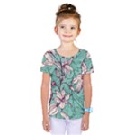 Vintage Floral Pattern Kids  One Piece Tee