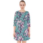 Vintage Floral Pattern Smock Dress