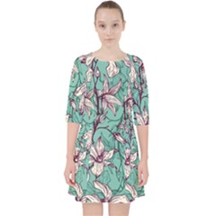 Quarter Sleeve Pocket Dress 