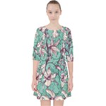 Vintage Floral Pattern Pocket Dress