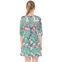Quarter Sleeve Pocket Dress 