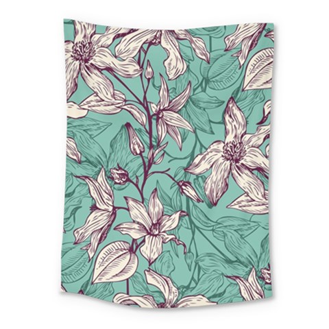 Vintage Floral Pattern Medium Tapestry from ArtsNow.com