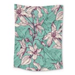 Vintage Floral Pattern Medium Tapestry