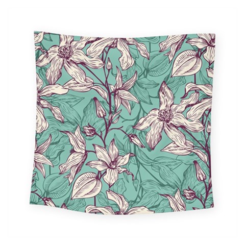 Vintage Floral Pattern Square Tapestry (Small) from ArtsNow.com
