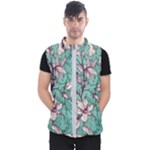 Vintage Floral Pattern Men s Puffer Vest