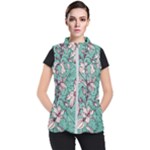 Vintage Floral Pattern Women s Puffer Vest