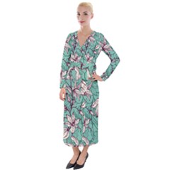 Velvet Maxi Wrap Dress 