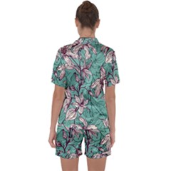 Satin Short Sleeve Pajamas Set 