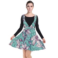Plunge Pinafore Dress 