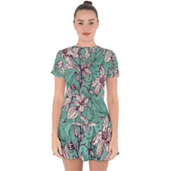Drop Hem Mini Chiffon Dress 