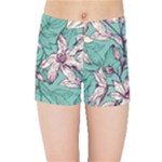 Vintage Floral Pattern Kids  Sports Shorts