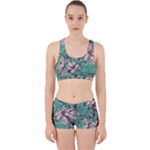 Vintage Floral Pattern Work It Out Gym Set