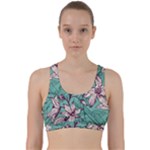 Vintage Floral Pattern Back Weave Sports Bra