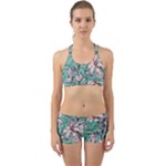 Vintage Floral Pattern Back Web Gym Set