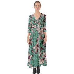 Button Up Boho Maxi Dress 
