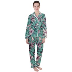 Women s Long Sleeve Satin Pajamas Set 