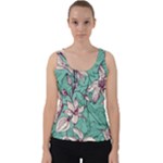 Vintage Floral Pattern Velvet Tank Top