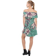 Off Shoulder Chiffon Dress 