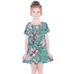 Vintage Floral Pattern Kids  Simple Cotton Dress