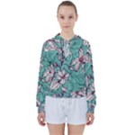 Vintage Floral Pattern Women s Tie Up Sweat