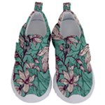 Vintage Floral Pattern Kids  Velcro No Lace Shoes