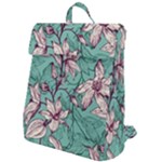 Vintage Floral Pattern Flap Top Backpack