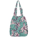 Vintage Floral Pattern Center Zip Backpack