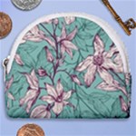 Vintage Floral Pattern Horseshoe Style Canvas Pouch