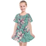 Vintage Floral Pattern Kids  Smock Dress