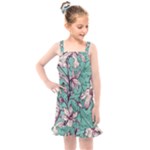 Vintage Floral Pattern Kids  Overall Dress
