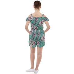 Ruffle Cut Out Chiffon Playsuit 