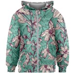 Vintage Floral Pattern Kids  Zipper Hoodie Without Drawstring