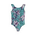 Vintage Floral Pattern Kids  Frill Swimsuit
