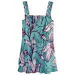 Vintage Floral Pattern Kids  Layered Skirt Swimsuit