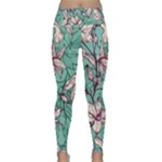 Vintage Floral Pattern Lightweight Velour Classic Yoga Leggings