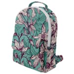 Vintage Floral Pattern Flap Pocket Backpack (Small)