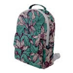 Vintage Floral Pattern Flap Pocket Backpack (Large)