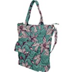 Vintage Floral Pattern Shoulder Tote Bag