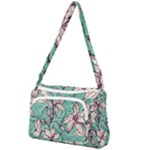Vintage Floral Pattern Front Pocket Crossbody Bag