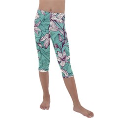 Kids  Lightweight Velour Capri Leggings  