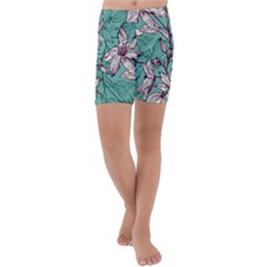 Kids  Lightweight Velour Capri Yoga Leggings 