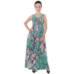 Empire Waist Velour Maxi Dress 