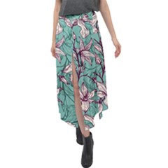 Velour Split Maxi Skirt 