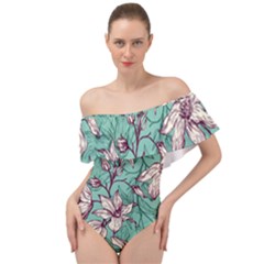 Off Shoulder Velour Bodysuit  