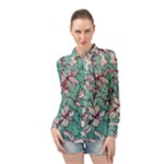 Vintage Floral Pattern Long Sleeve Chiffon Shirt